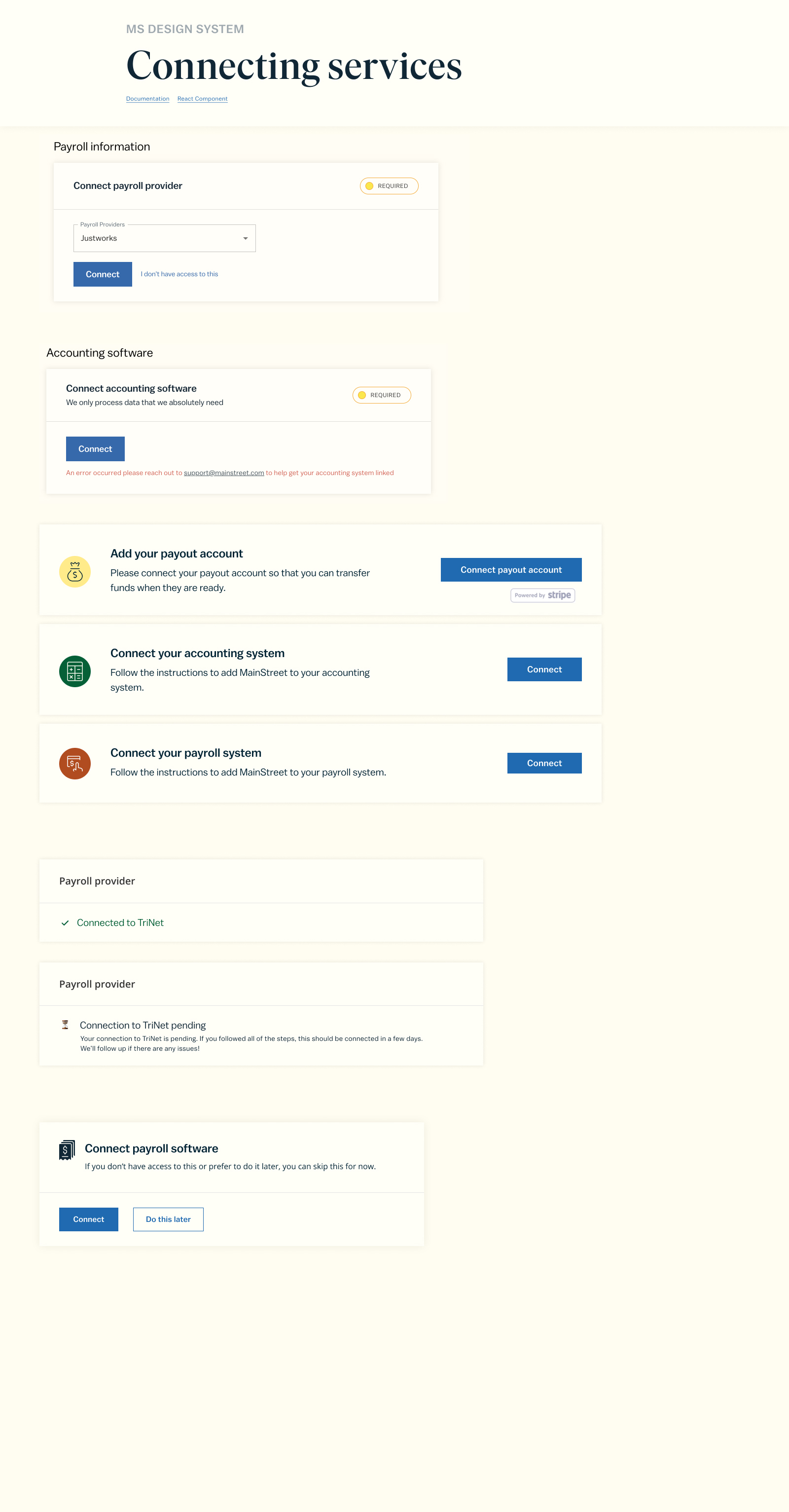 MainStreet design work